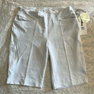 Tail Golf Shorts Womens Size 6 Black Tech Fabric Bermuda Length Tummy Panel